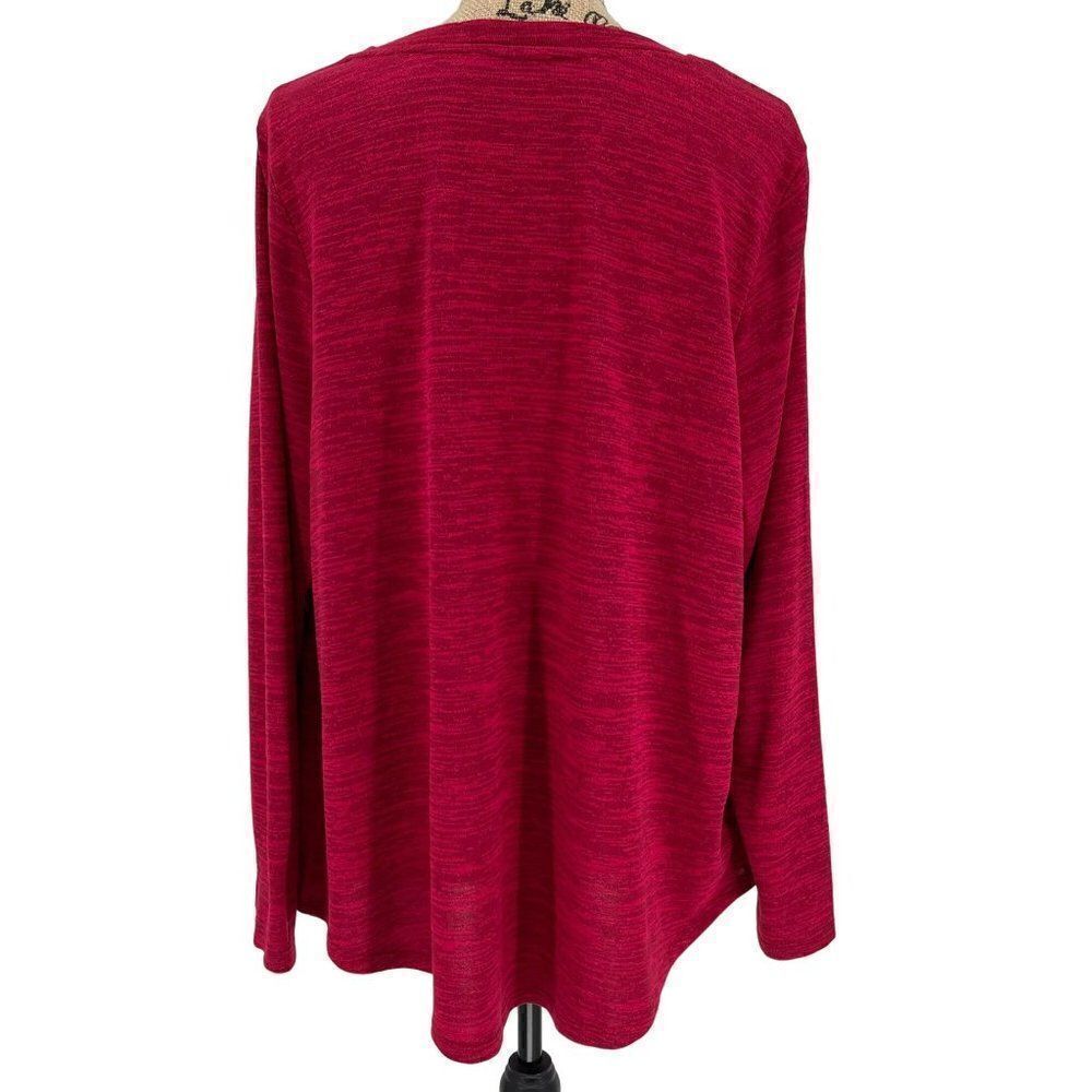 Juicy Couture Long Sleeve Front Cut Out Performance Athletic Top Sporty Women 1X - Picture 5 of 8